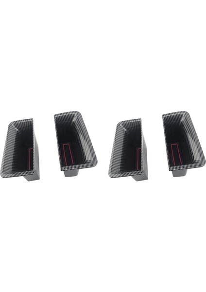 2x Araba Karbon Fiber Kapı Kolu Saklama Kutusu Yan Kol Dayama Kapısı Kutusu Ford Kaçış Kuga 2020 Için Siyah (Yurt Dışından)