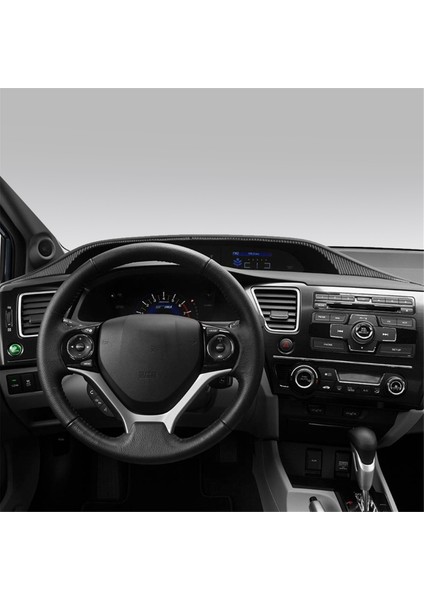 Honda Civic Için Karbon Fiber 9. 2012-2015 Gösterge Tablosu Kapak Trim Sticker Iç Aksesuarlar Lhd (Yurt Dışından) indirimleri