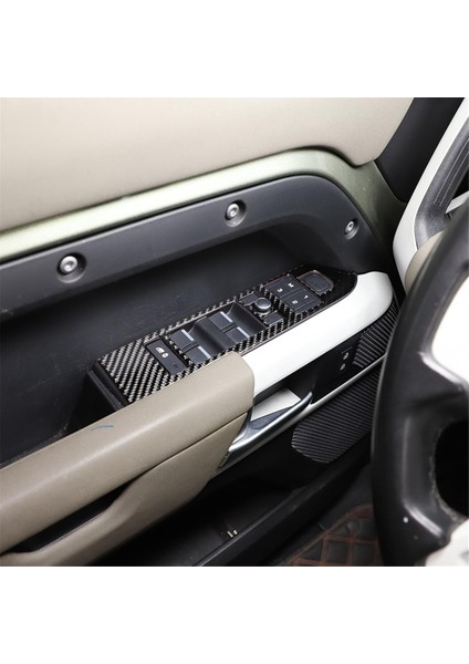 Land Rover Defender Için Karbon Fiber 110 2020-2024 Kapı Pencere Asansör Düğmesi Kapak Trim Iç Aksesuarlar (Yurt Dışından) indirimleri