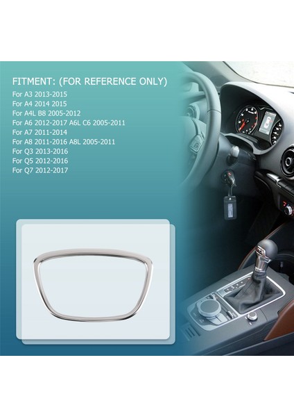 Audi A3/A4L/A5/A6L/A8L/Q5Q7 Için Araç Direksiyon Simidi Krom Çıkartma Trim Kapak Kapağı Dekorasyonu (Yurt Dışından) modelleri