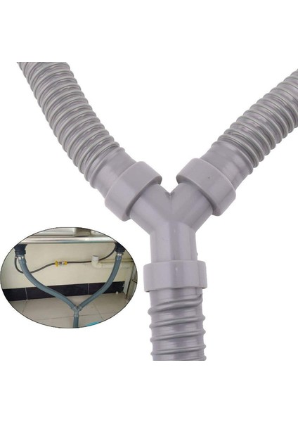 3.5ft Çamaşır Makinesi Pvc Y Şekilli Tahliye Deşarj Hortumu Yıkama Borusu Konektörü, Döner Arayüz, 2 Su Geçirmez Halkalı (Yurt Dışından) fırsatları