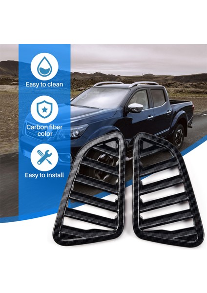 Nissan Navara Için NP300 2016-2019 Araç Karbon Klima Çıkış Havalandırma Çerçevesi Kapak Trim Sticker Aksesuarları (Yurt Dışından) fırsatları