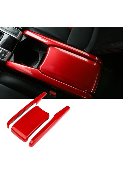 Honda Civic 10TH 2016-2021 Için 3pcs Kırmızı Merkezi Konsol Kol Dayama Kutusu Kaplama Kapağı (Yurt Dışından) indirimleri
