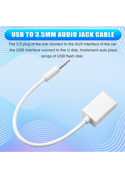 3.5mm Erkek Aux Audio Plug Jack - USB 2.0 Dişi Dönüştürücü Kablo Kablosu Mp3 Akıllı Telefon Cep Telefonu Telefonları Için (Yurt Dışından) fırsatları