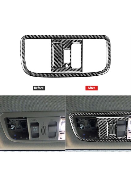 Honda Civic Için Fit 2006-2011 Karbon Fiber Okuma Lambası Panel Kapak Trim (Yurt Dışından) modelleri