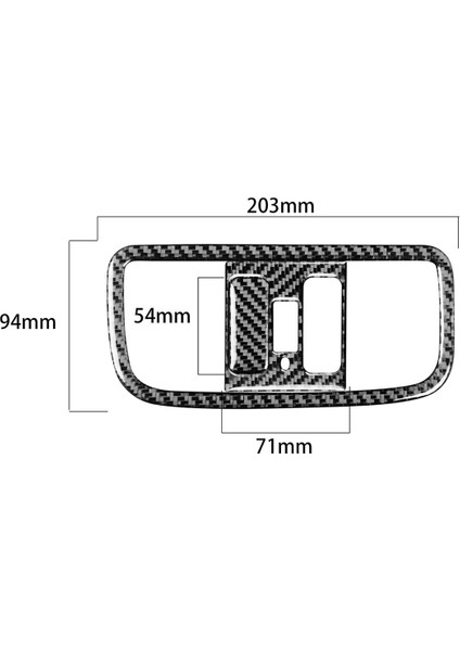 Honda Civic Için Fit 2006-2011 Karbon Fiber Okuma Lambası Panel Kapak Trim (Yurt Dışından) fırsatları