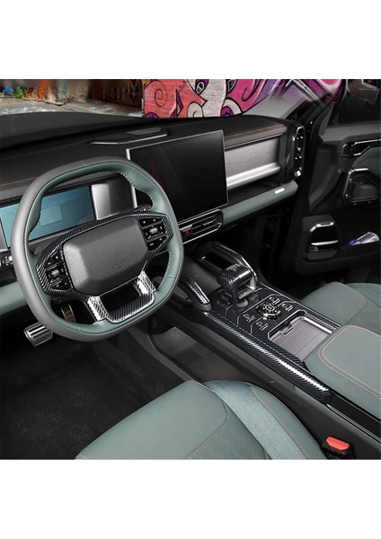 Merkez Konsol Dişli Yanları Kapak Trim Chery Jetour Traveler 2023 2024 Aksesuarlar Karbon Fiber (Yurt Dışından) fırsatları