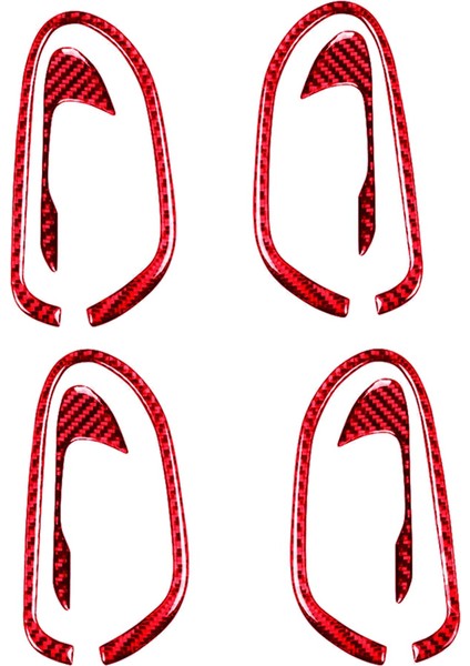 4pcs Honda Civic Için Kırmızı Karbon Fiber Iç Kapı Saplama Döşeme 2006-2011 8th (Yurt Dışından)