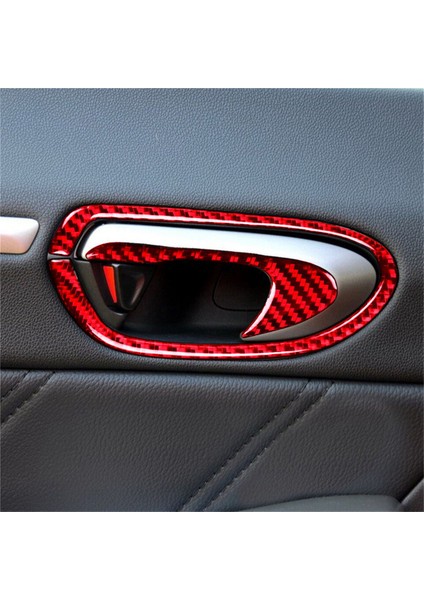 4pcs Honda Civic Için Kırmızı Karbon Fiber Iç Kapı Saplama Döşeme 2006-2011 8th (Yurt Dışından) modelleri