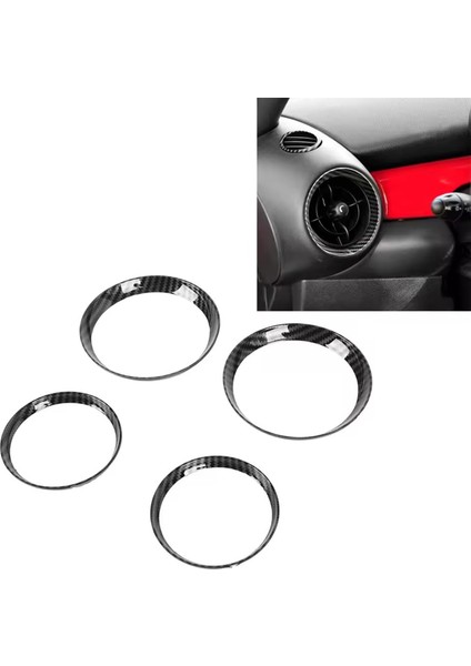 4pcs/set Araba Havası Havalandırma Klima Çıkış Halka Kapağı Karbon Fiber Mini Cooper Için Arayın R56 2006-2013 (Yurt Dışından) fırsatları