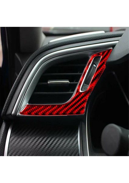 Abs Kırmızı Karbon Fiber Yan Hava Havalandırma Outlet Kapak Trim Dekor Etiketi Honda Civic 10. Gen 2016 2017 2018 2019 (Lhd) (Yurt Dışından) modelleri