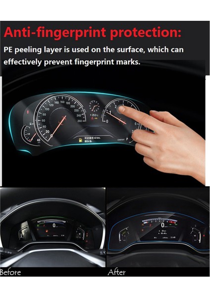 Honda Cr-V Crv Için 2set 2017-2021 Araba Gösterge Tablosu Çıkartma Ekranı Koruyucu Film Enstrüman Koruyucu Film Aksesuarları (Yurt Dışından) indirimleri