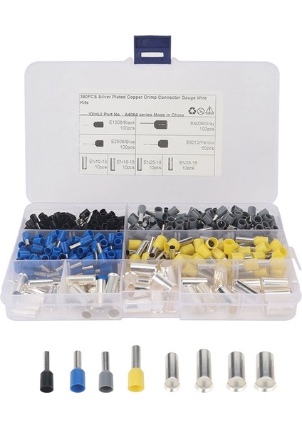 390PCS Awg (2 4 6 8 10 12 14 16) Tel Ferrules Kitleri Kıç Terminal Konnektörü Kılıf Sıkışma Aracı (Yurt Dışından) fiyatları