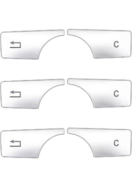 6x Araç Multimedya Düğmesi Trim Kapak Mercedes Benz C E Sınıfı W204 Cls Glk C180 E260 2007-2017 (Yurt Dışından)