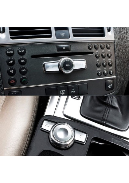6x Araç Multimedya Düğmesi Trim Kapak Mercedes Benz C E Sınıfı W204 Cls Glk C180 E260 2007-2017 (Yurt Dışından) indirimleri