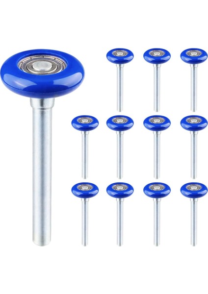 12 Paket 1.8 Inç Naylon Kapalı Garaj Kapısı Silindirleri, Sessiz/dayanıklı ve Yüksek Yük, Yüksek Performanslı Rulman, Mavi (Yurt Dışından)