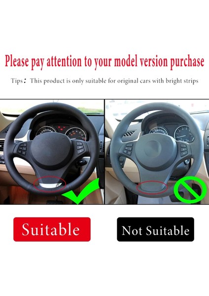 Karbon Fiber Araç Direksiyon Simidi Dekorasyon Çerçevesi For-Bmw X3 E83 2006-2009 (Yurt Dışından) modelleri
