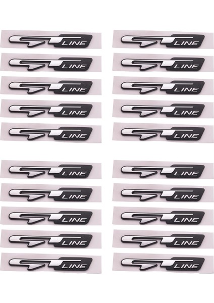 20X Serin 3D Araba Stili Çıkartma Gt Çizgi Harfleri Kıa Arka Bagaj Çamurluk Araç Kapıları Çıkarmaları Gt Hattı (Yurt Dışından)