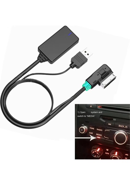 Universal Ami Bluetooth 5.0 Kablosuz Müzik Kablosu USB Ses Adaptörü 2g 3g Müzik Adaptör Kablosu Vw Için Audi Golf Benz Için (Yurt Dışından) fırsatları