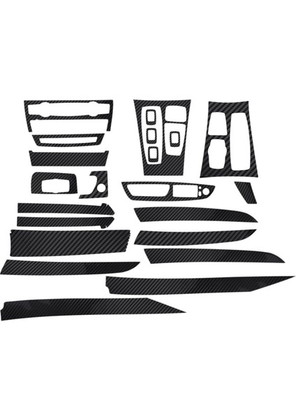 22PCS Araba Iç Film Bmw X5 E70 2007-2013 5d Karbon Fiber Trim Şık Iyi Koruyucu Lhd (Yurt Dışından)