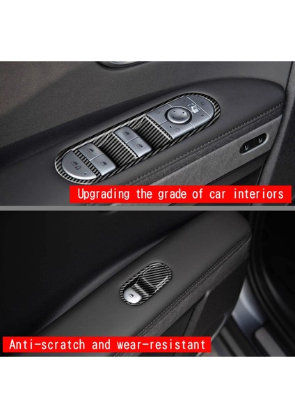 Araba Karbon Fiber Pencere Cam Kaldırma Düğmesi Anahtarı Kapak Döşeme Kapısı Zırh Paneli Hyundai Aini Kripton Için 5 Ionıq 2022+ A (Yurt Dışından) indirimleri