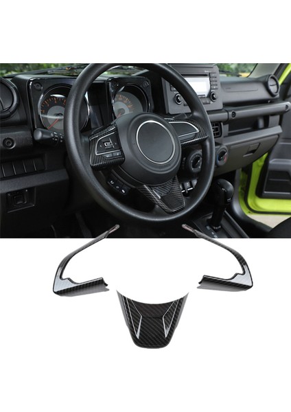 Suzuki Jimny Için 2x Araç Direksiyon Simidi Dekorasyon Kapağı Döşeme Çıkartmaları 2019 2020 2021 2022 Aksesuarlar, Abs Karbon Fiber (Yurt Dışından) fırsatları