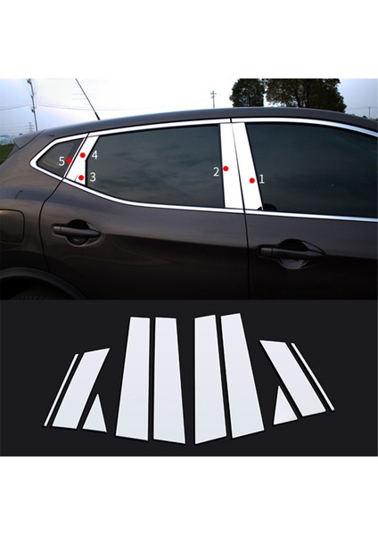 Pencere Krom Sütun Post Kapak Döşeme Kalıp Nissan Qashqai Için Paslanmaz Stil J11 2014 -2017 (Yurt Dışından) fırsatları