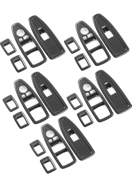 Bmw Için 5x 1 3 4 Serisi 3gt F20 F30 F31 F32 F36 Pencere Cam Kaldırma Düğmesi Dekorasyonu Abs Karbon Fiber Panel Dekorasyonu (Yurt Dışından)