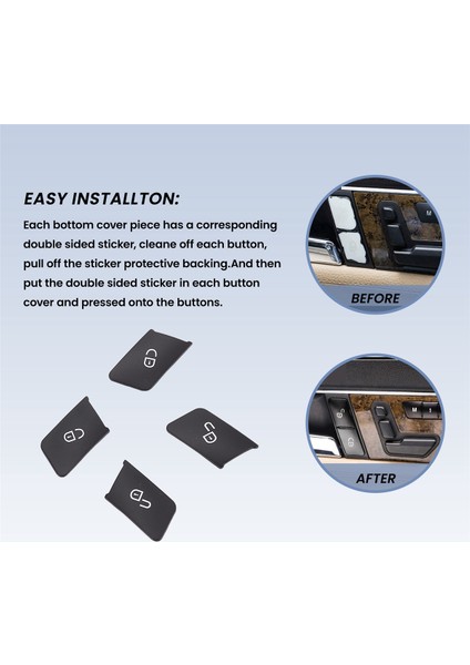 4pcs Araba Kapısı Koltuğu Bellek Kilit Anahtarı Düğmesi Çıkartmalar Mercedes Benz C E Sınıf Glk Gl ml W204 Aksesuarları (Yurt Dışından) modelleri