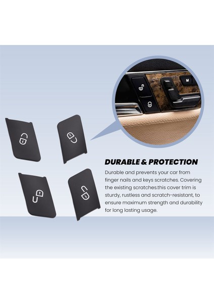 4pcs Araba Kapısı Koltuğu Bellek Kilit Anahtarı Düğmesi Çıkartmalar Mercedes Benz C E Sınıf Glk Gl ml W204 Aksesuarları (Yurt Dışından) fırsatları