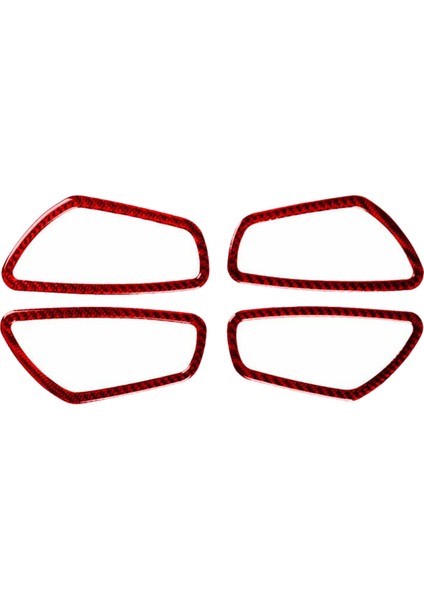 Abs Kırmızı Karbon Fiber Iç Kapı Kolu Kapak Trim Dekor Çıkartması Honda Civic 10. Gen 2016 2017 2018 2019 (Yurt Dışından)