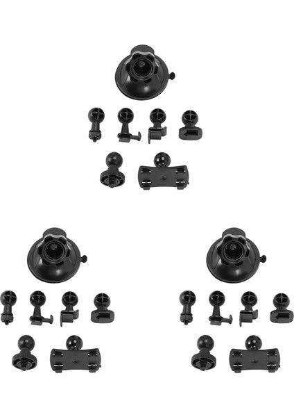 18 Adaptörlü Çizgi Cam Tutucu Için 3x Araba Vantuz, Sürüş Için 360 Derece Açılı Araba Montajı Dvr Kamera Kamera Kamerası (Yurt Dışından)