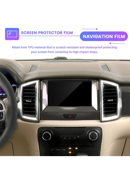 Araba Tpu Navigasyon Ekran Koruyucu Film Trim Ford Ranger Everest Için Uygun 2015 2016 2017 2018 2019 2020 2021 Aksesuarlar (Yurt Dışından) fırsatları