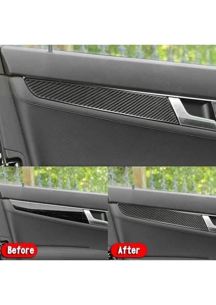 Mercedes-Benz C Sınıfı W204 07-13 Için Karbon Fiber Iç Kapı Paneli Kapak Trim (Yurt Dışından) indirimleri