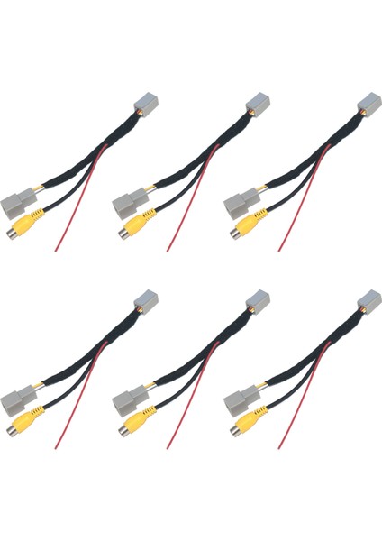 6x Araç Arka Görünüm Kamerası Rca Video Ters Kamera Mitsubishi Outlander Asx Gf Gg Zj Için Kablo Adaptörü Dönüştürme Kablosu Adaptörü (Yurt Dışından)