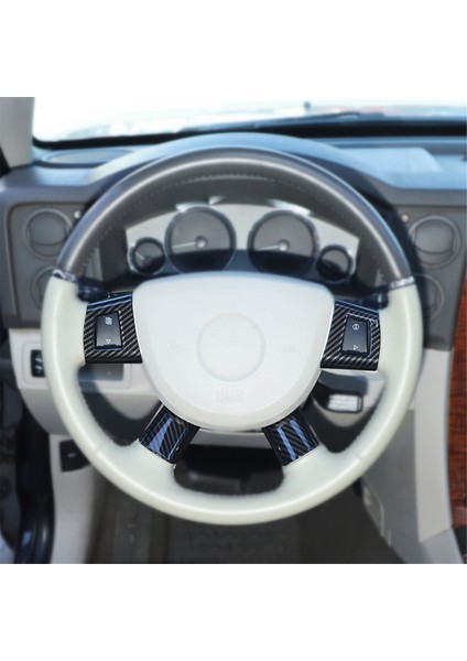 Jeep Grand Cherokee Komutanı Için 2006-2010 Araba Direksiyon Simidi Düğmesi Kapak Döşeme Sticker (Abs Karbon Fiber) (Yurt Dışından) fırsatları