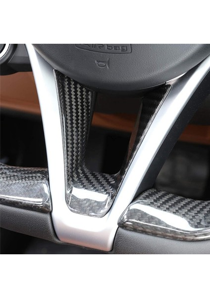 Direksiyon Simidi Dekorasyon Çerçevesi Alfa Için Alfa Romeo Giulia Stelvio 2017 2018 2019 Aksesuarları, Abs Karbon Fiber (Yurt Dışından) modelleri