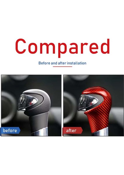 Bmw Mini R55 R56 R56 R57 R58 Gerçek Karbon Fiber Dişli Vites Düğmesi Kapak Dekoratif Araba Iç Aksesuarları Siyah Karbon (Yurt Dışından) fiyatları