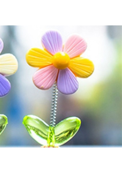 5pcs Araba Kontrol Paneli Gökkuşağı Çiçek Süsleri Kafa Sallayan Dans Çiçek Karikatür Süsleme Araba Iç Sevimli Çiçek (Yurt Dışından) modelleri