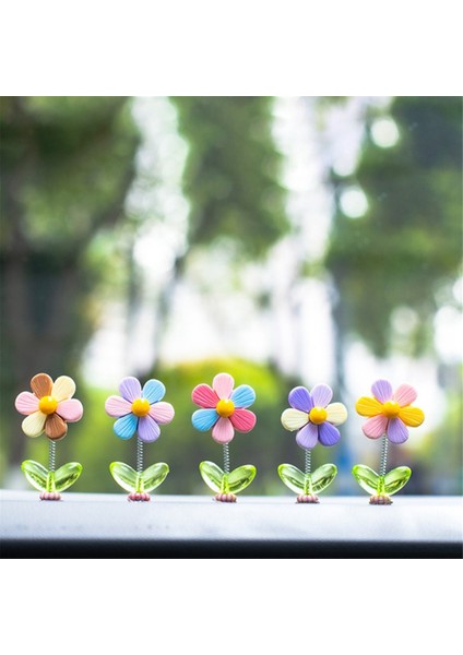 5pcs Araba Kontrol Paneli Gökkuşağı Çiçek Süsleri Kafa Sallayan Dans Çiçek Karikatür Süsleme Araba Iç Sevimli Çiçek (Yurt Dışından) indirimleri