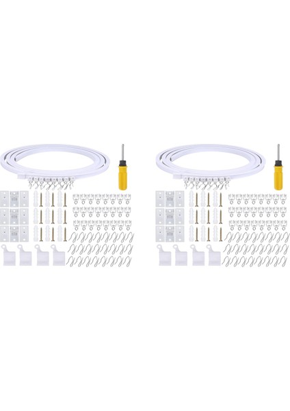 2set 5 Metre Bükülebilir Tavan Perde Rayı, Esnek Tavan Perde Rayı, Perde Rayı, Aksesuarlar, Kavisli Perde Rayı (Yurt Dışından)
