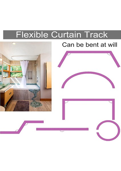 2set 5 Metre Bükülebilir Tavan Perde Rayı, Esnek Tavan Perde Rayı, Perde Rayı, Aksesuarlar, Kavisli Perde Rayı (Yurt Dışından) modelleri