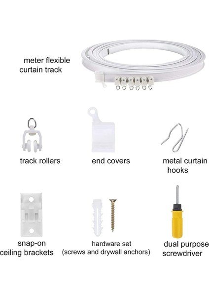 2set 5 Metre Bükülebilir Tavan Perde Rayı, Esnek Tavan Perde Rayı, Perde Rayı, Aksesuarlar, Kavisli Perde Rayı (Yurt Dışından) fırsatları