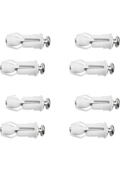 8x Tuvalet Koltuk Vidaları ve Tuvalet Kapağı Vidaları Paslanmaz Çelik Üst Sabitleme Menteşeleri Vidaları, Tuvalet Koltuğu Yedek Parçaları Için (Yurt Dışından)