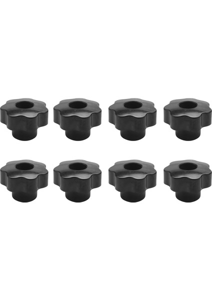 8x M10 10MM Dia Iplik Siyah Plastik Yıldız Kafa Kelepçesi Düğmesi Kavruğu (Yurt Dışından)