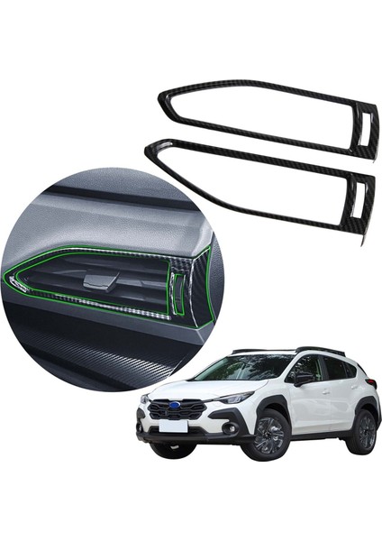 Subaru Crosstrek Için 2023 2024 Araba Yan Klima Havalandırma Outlet Trim Çerçeve Kapak Trim Aksesuarları Abs Karbon Fiber (Yurt Dışından) modelleri