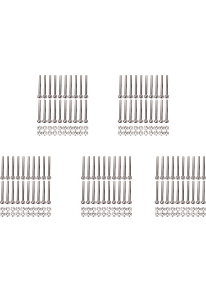 M2 x 20MM Uzunluğunda Hex Soket Tırtıllı Kapak Vidaları Cıvatalar Somunlar Set 100PCS (Yurt Dışından)