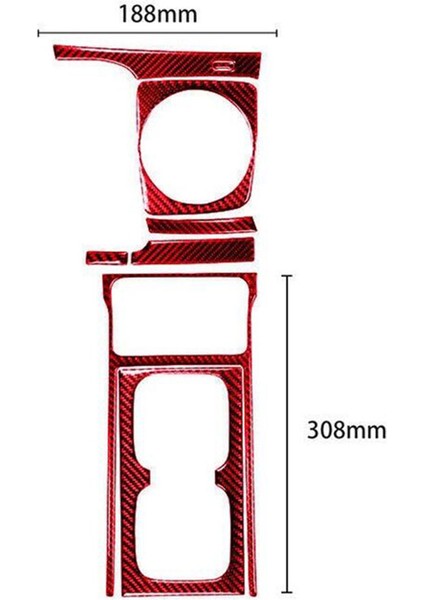 Honda Civic 06-11 Için 8pcs 06-11 Kırmızı Karbon Fiber Otomatik Vites Değiştirme Kapağı Trim Seti (Yurt Dışından) fırsatları