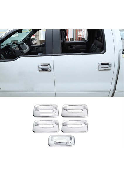 Ford F150 4dr 2004-2014 Otomobil Dış Kapı Tutucu Kapak ve Bagaj Kapakları Dekor Trim Aksesuarları - Gümüş (Yurt Dışından) fırsatları