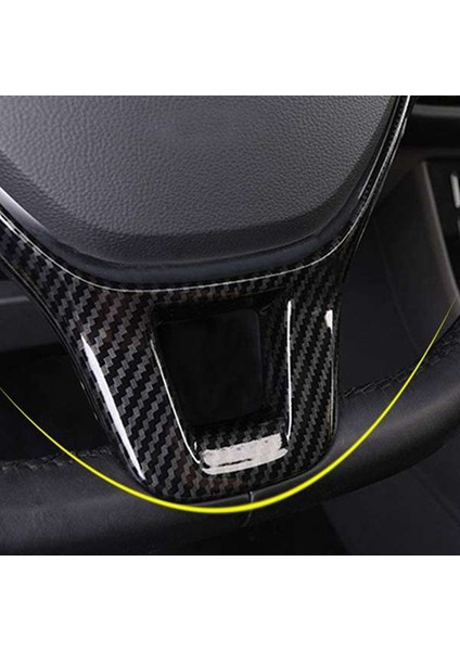 Araç Direksiyon Simidi Kapağı Karbon Fiber Direksiyon Simidi Golf Için Dekoratif Çerçeve 7 Mk7 Polo- 2014-2016 Mk6 2017 (Yurt Dışından) fırsatları